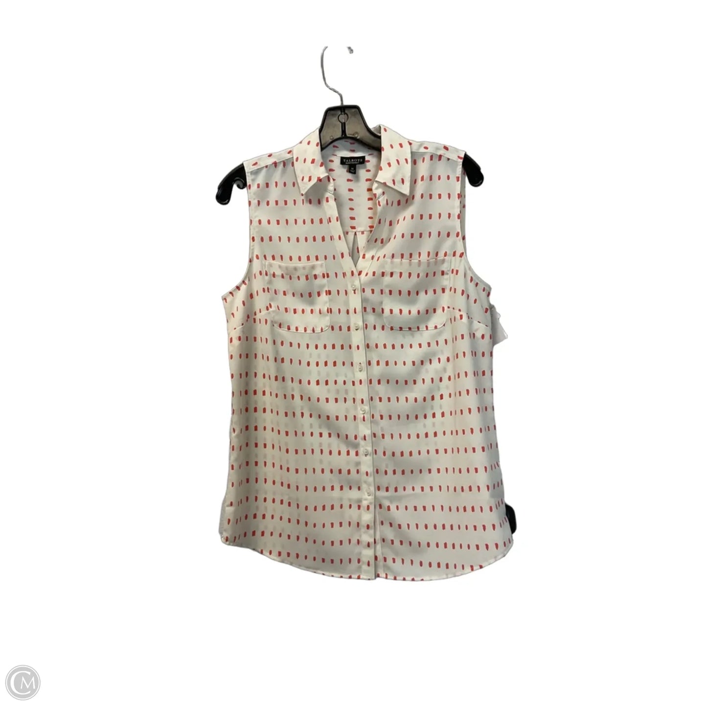 Top Sleeveless By Talbots In Cream, Size: M