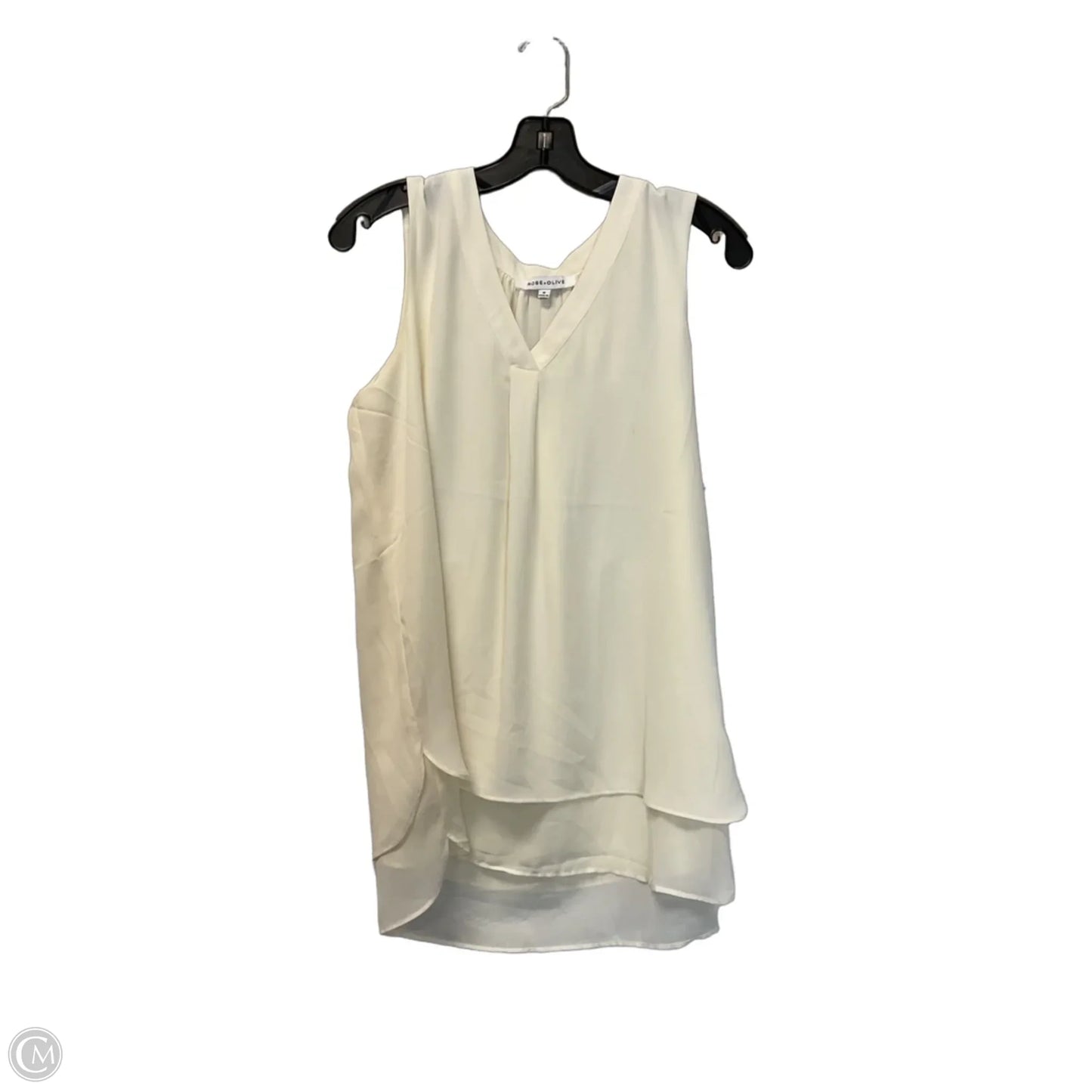 Top Sleeveless By Rose And Olive In Cream, Size: M