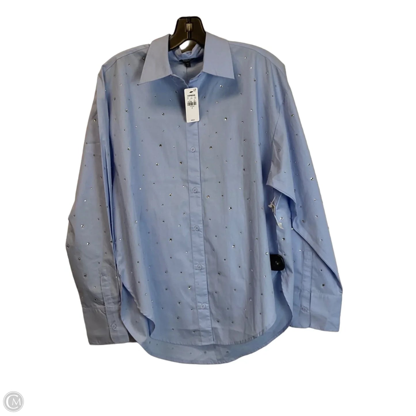 Top Long Sleeve By Express In Blue, Size: S