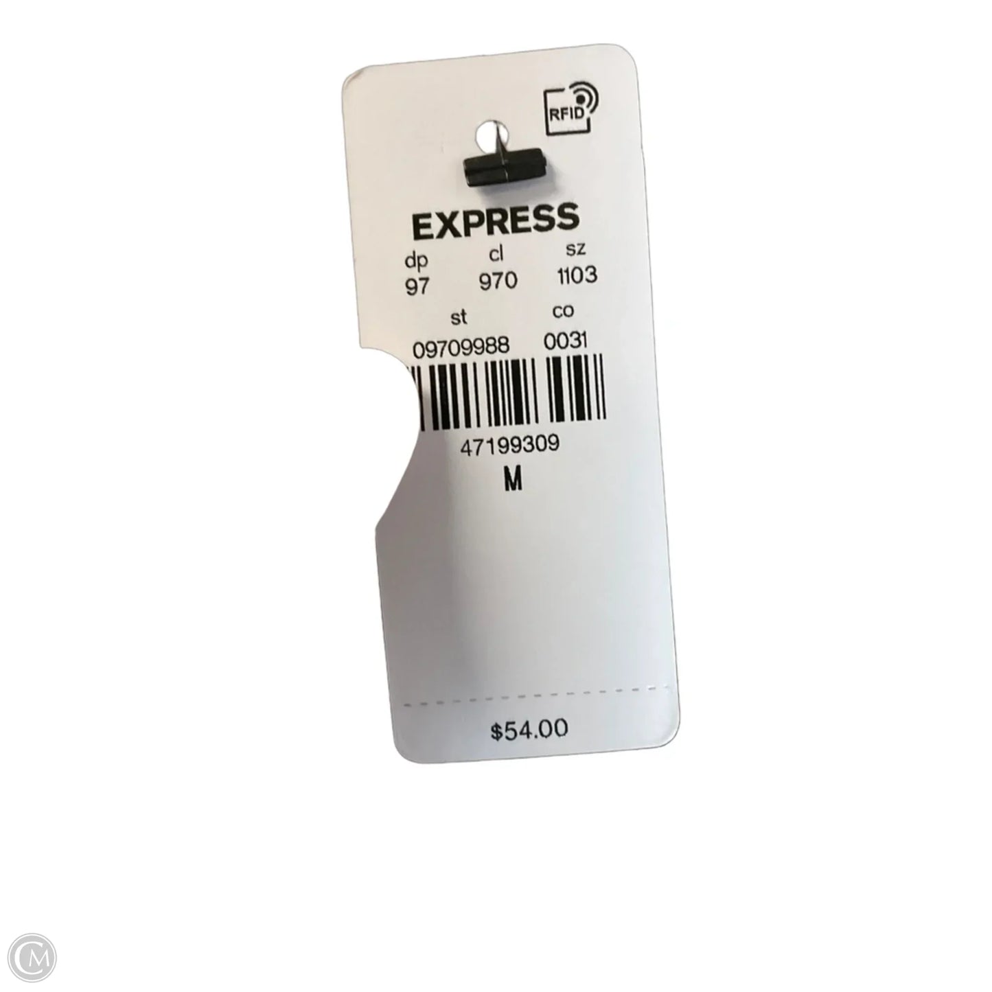 Top Long Sleeve By Express In Black & Cream, Size: M