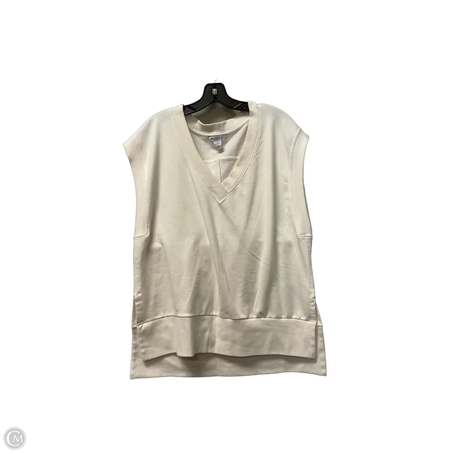 Top Sleeveless By Athleta In Cream, Size: L