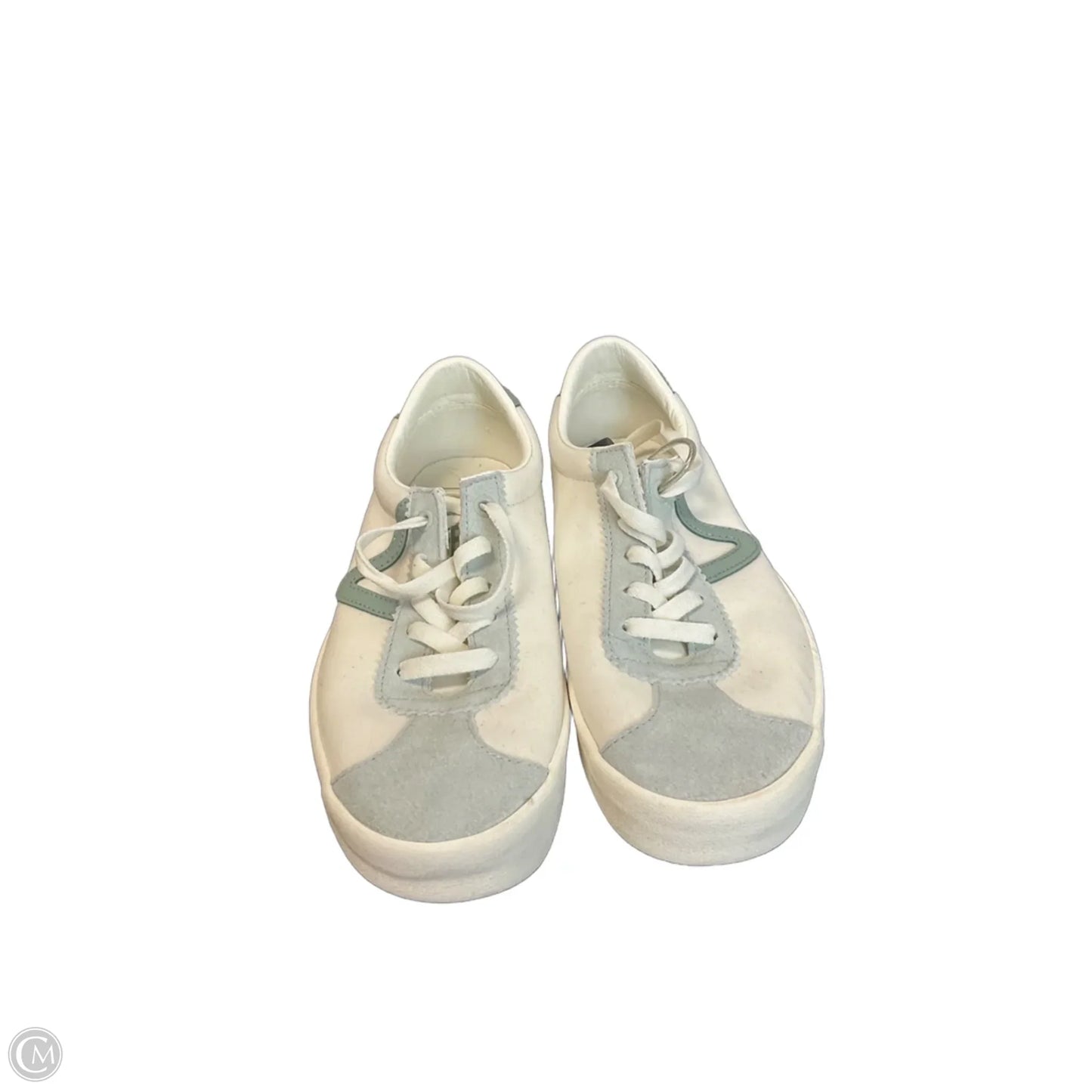 Shoes Sneakers By Vans In Cream & Green, Size: 10.5