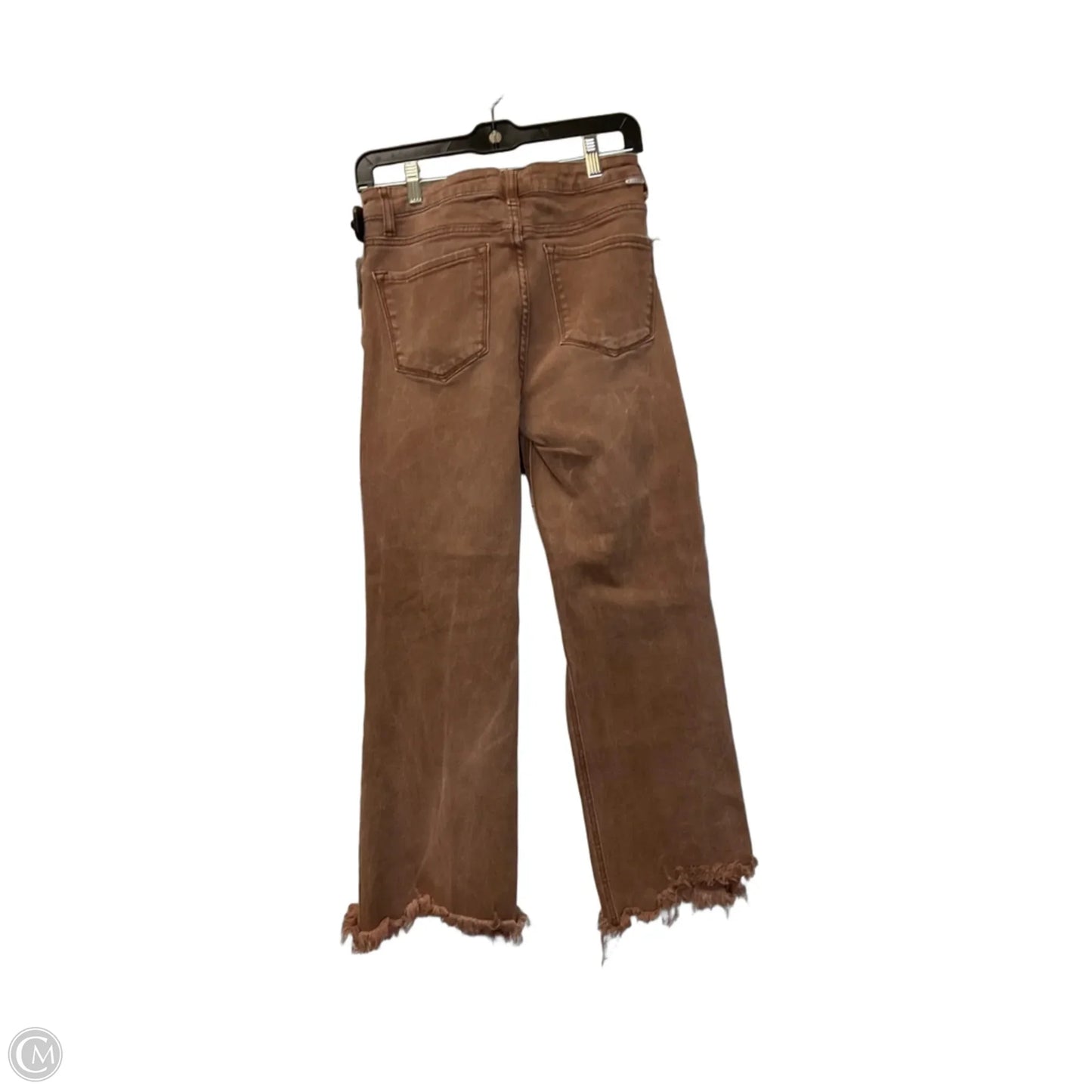 Jeans Straight By Risen In Brown Denim, Size: 4