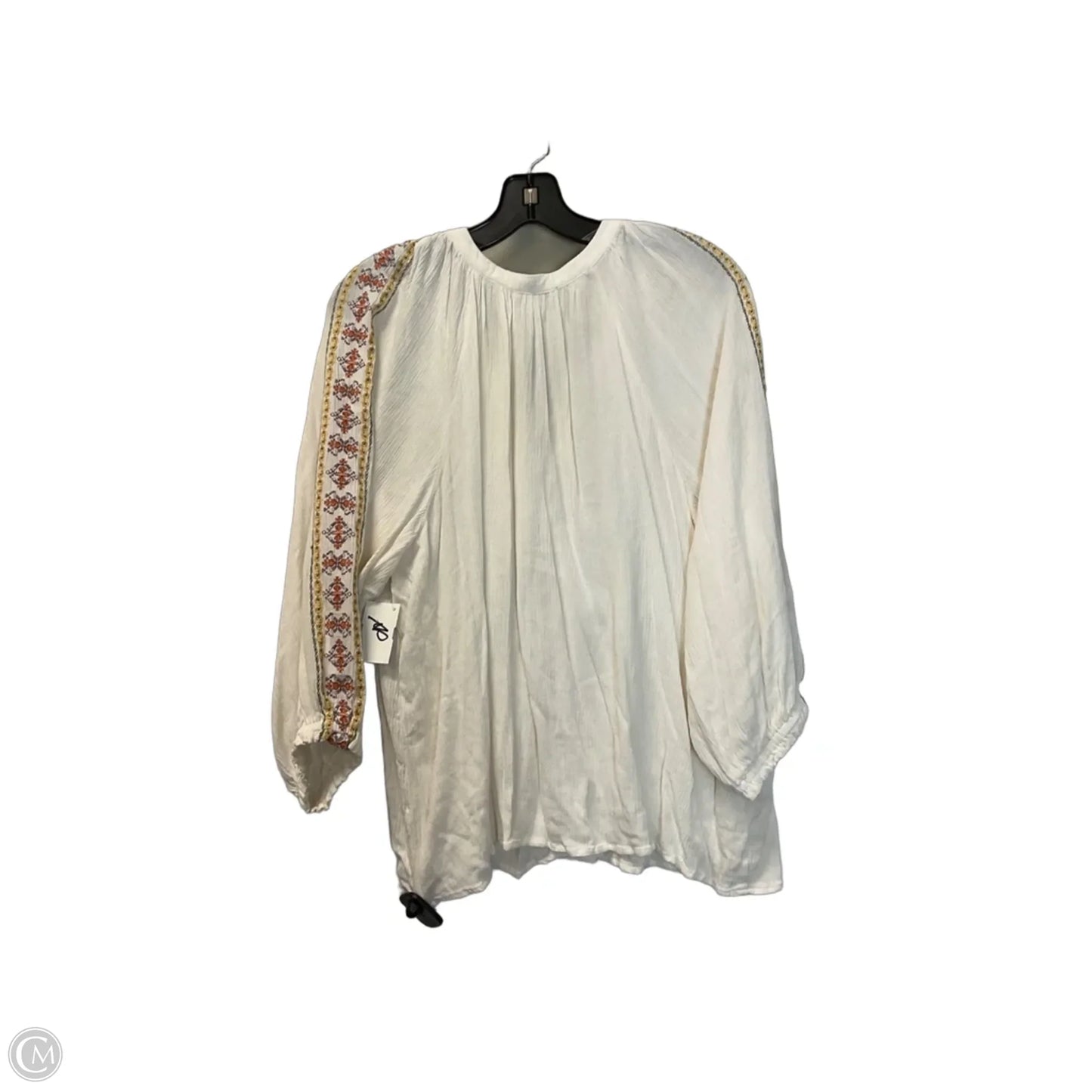 Top Long Sleeve By Cato In Cream, Size: L