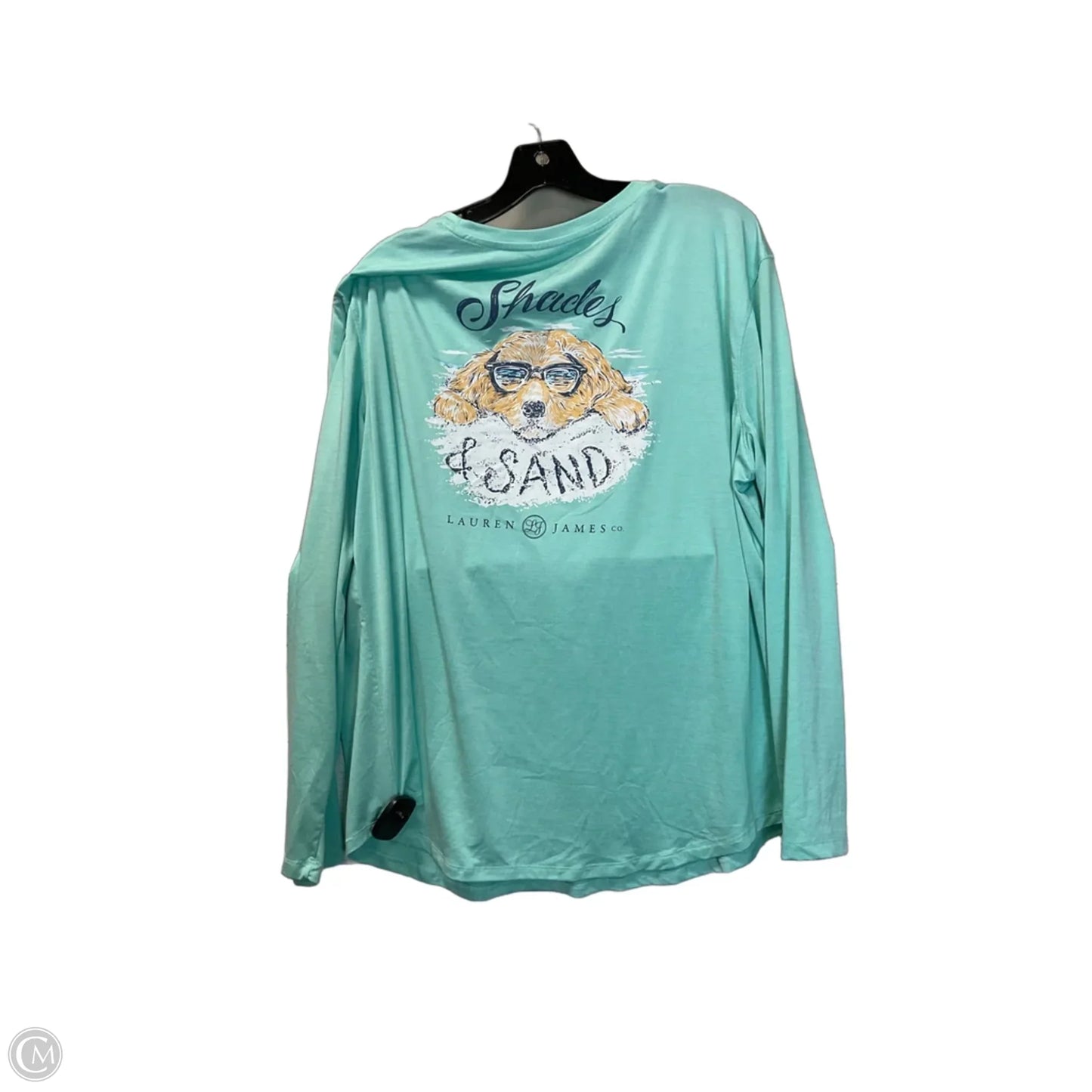Top Long Sleeve Basic By Lauren James In Teal, Size: Xxl