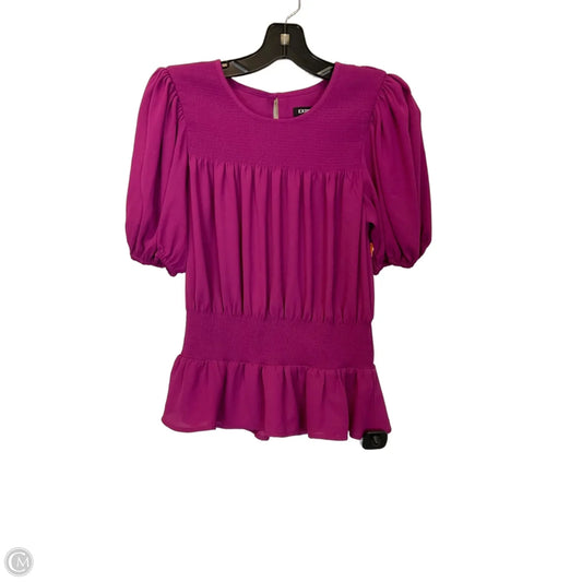 Top Short Sleeve By Express In Pink, Size: S