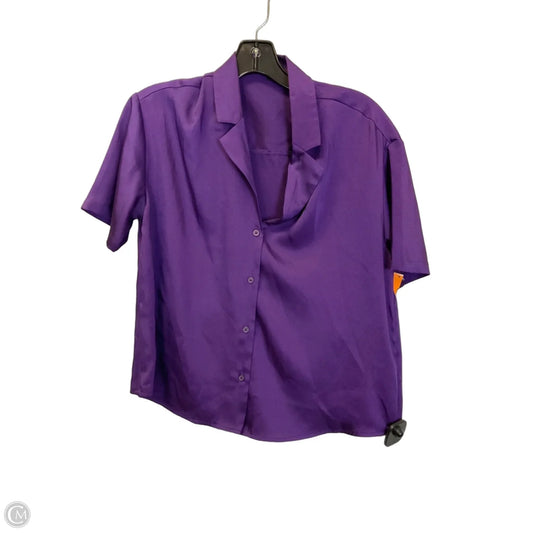Top Short Sleeve By Express In Purple, Size: Xs