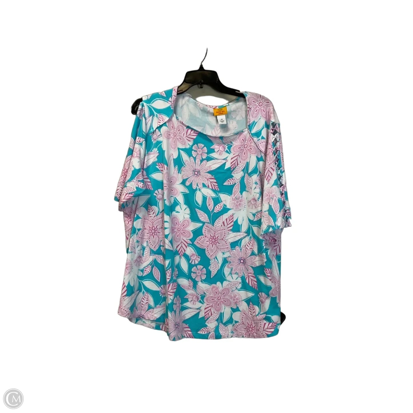 Top Short Sleeve By Ruby Rd In Blue, Size: 2x