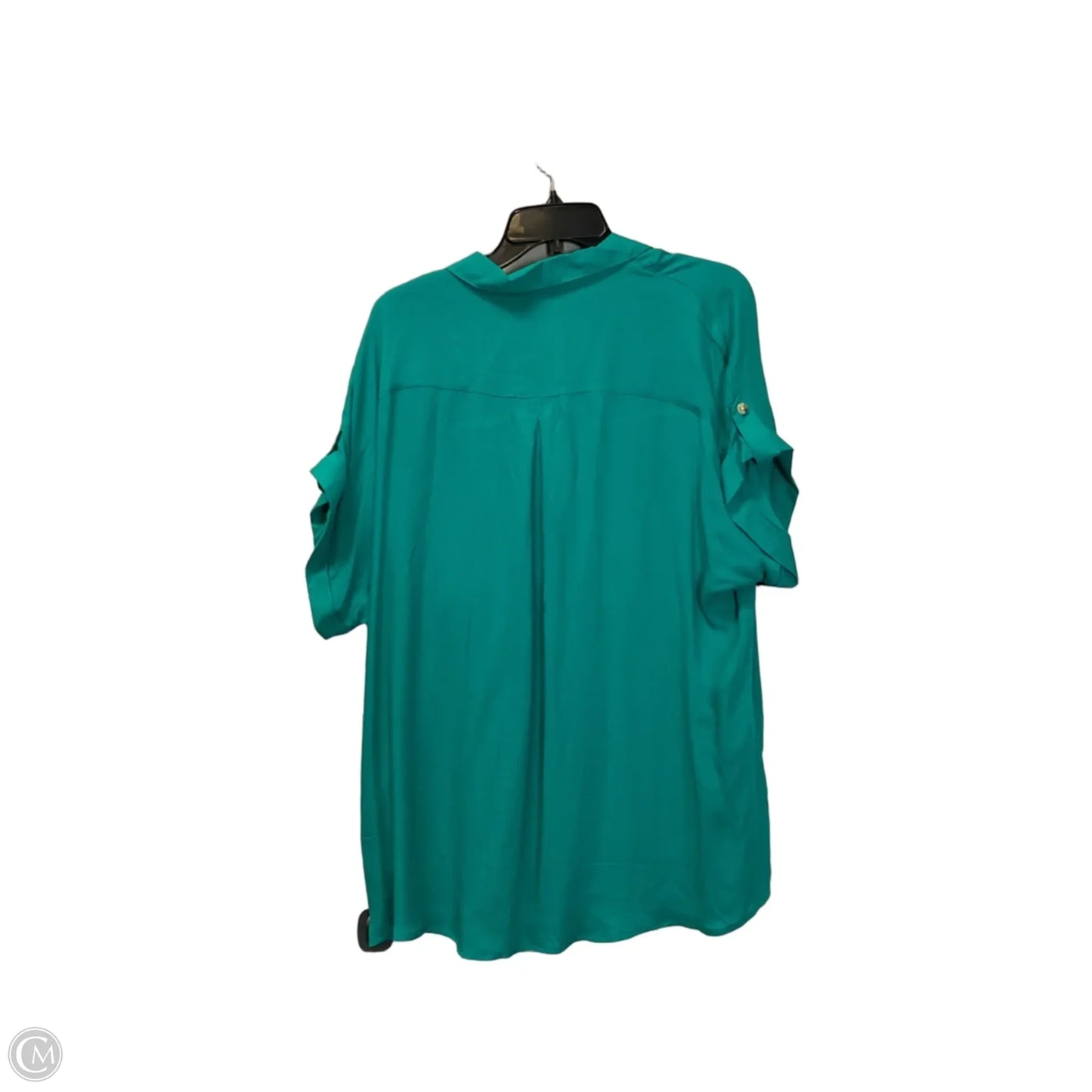 Top Short Sleeve By Cato In Teal, Size: Xl