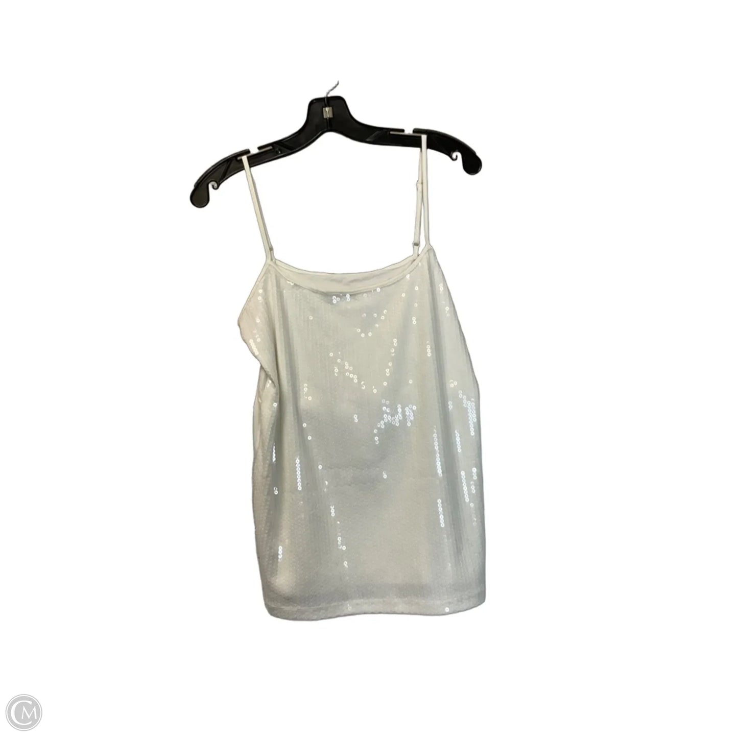 Top Sleeveless By Loft In White, Size: L