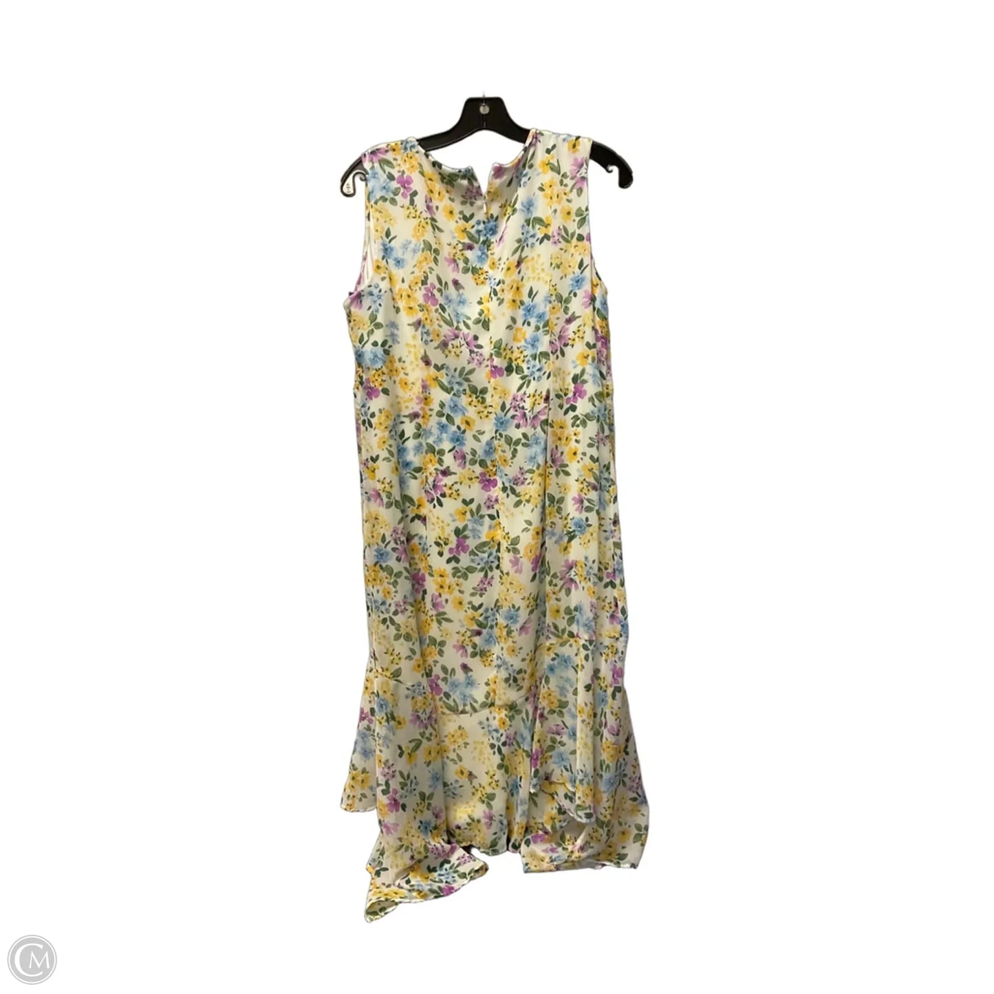 Dress Casual Midi By Calvin Klein In Floral Print, Size: 12