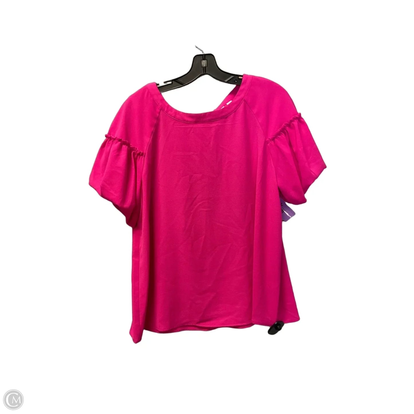 Top Short Sleeve By Cato In Pink, Size: L