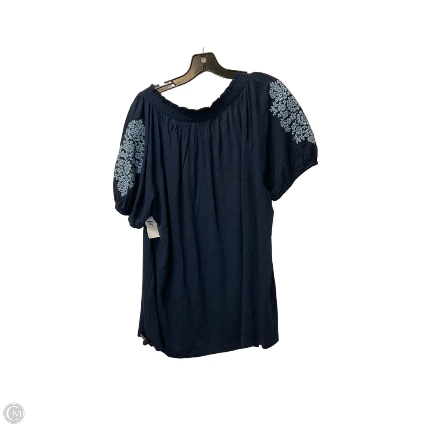 Top Short Sleeve By Style And Company In Navy, Size: 1x