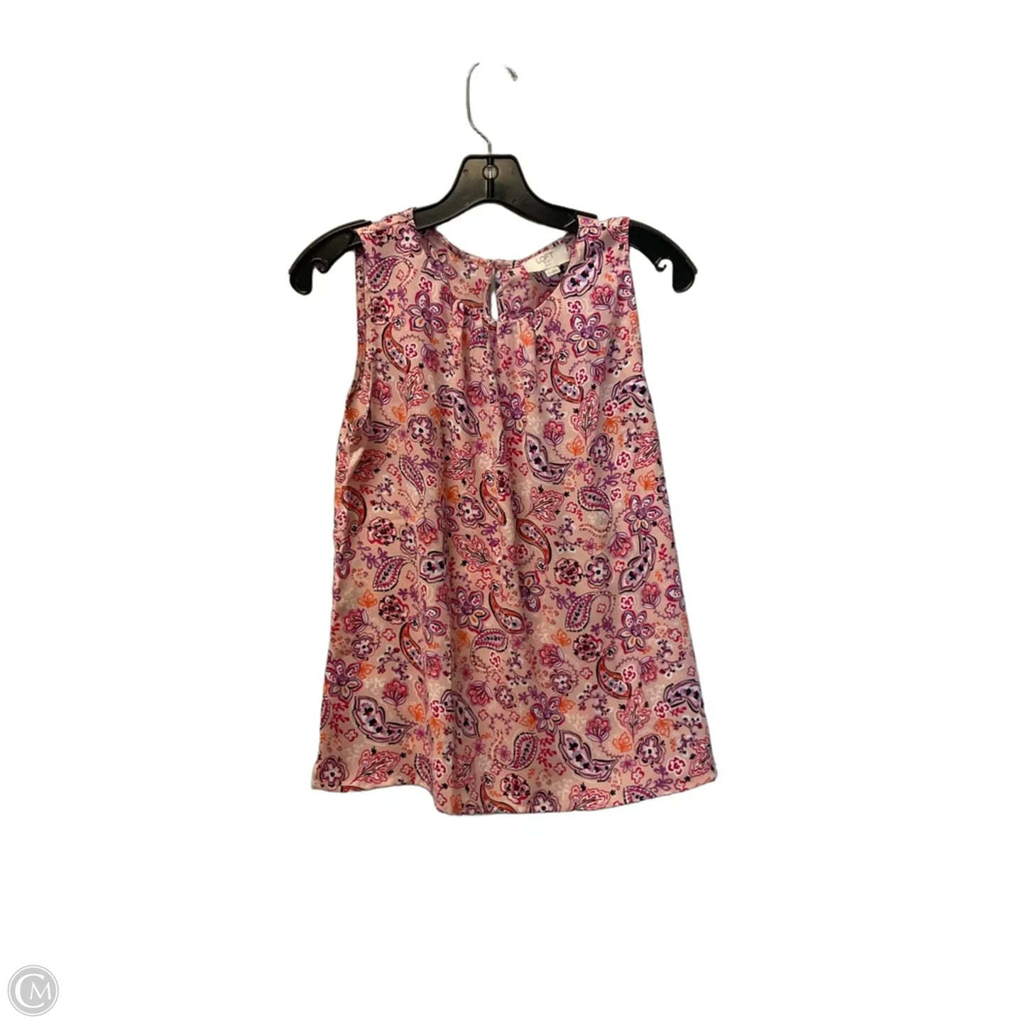 Top Sleeveless By Loft In Pink, Size: Sp