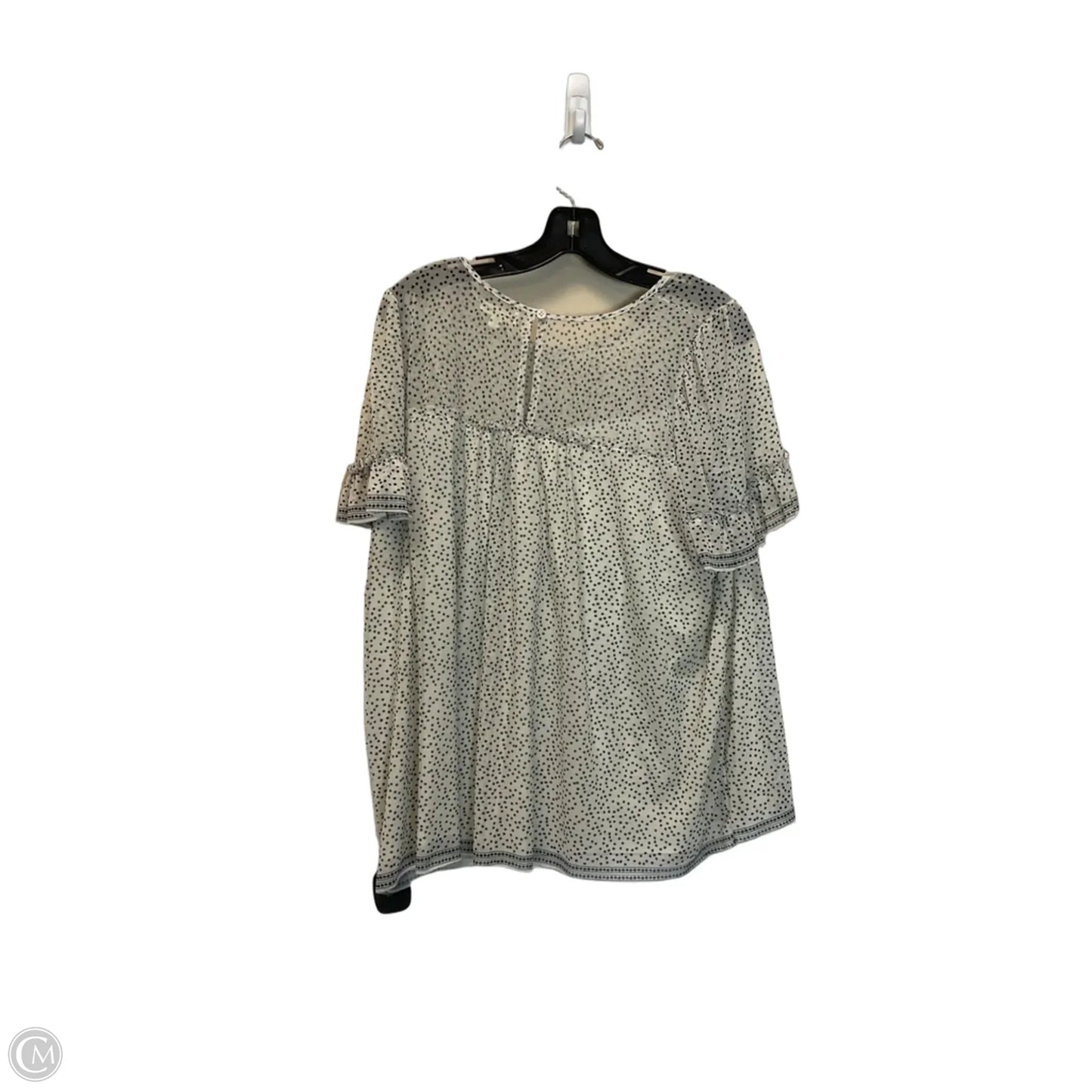Top Short Sleeve By Max Studio In Polkadot Pattern, Size: 2x
