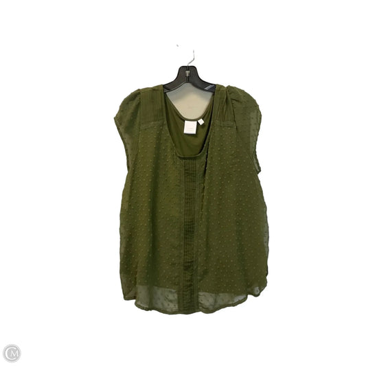 Top Short Sleeve By Lc Lauren Conrad In Green, Size: Xxl
