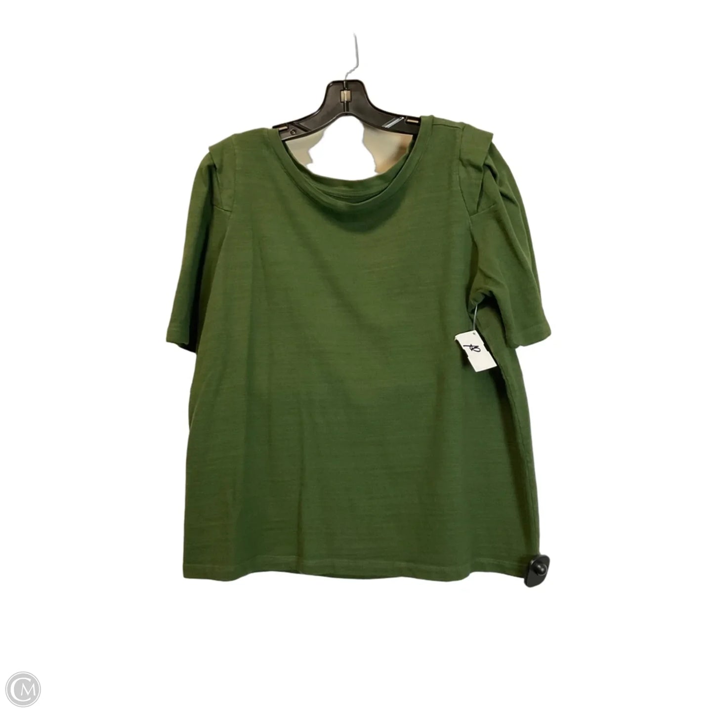 Top Short Sleeve By Loft In Green, Size: L