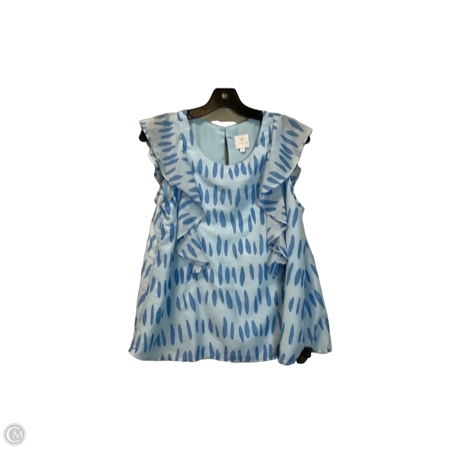 Top Sleeveless By J.marie In Blue, Size: M