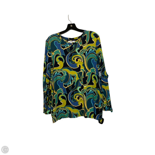 Top Long Sleeve By Chicos In Multi-colored, Size: Xl