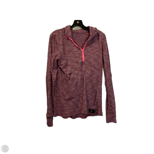 Athletic Top Long Sleeve Collar By Lululemon In Red, Size: 10