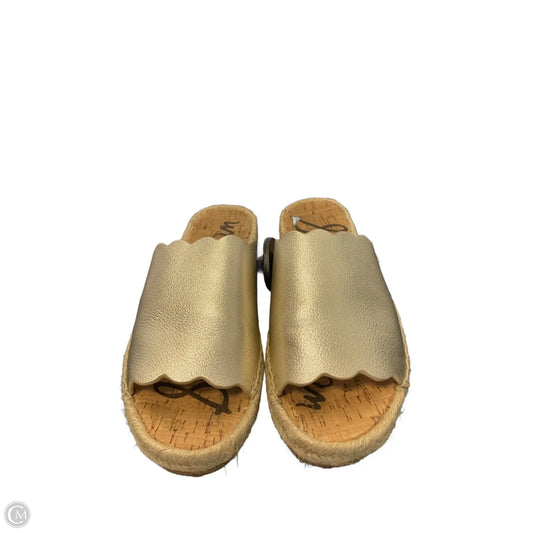 Sandals Flats By Sam Edelman In Cream & Silver, Size: 7.5