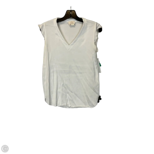 Top Sleeveless Designer By Kate Spade In White, Size: Xs