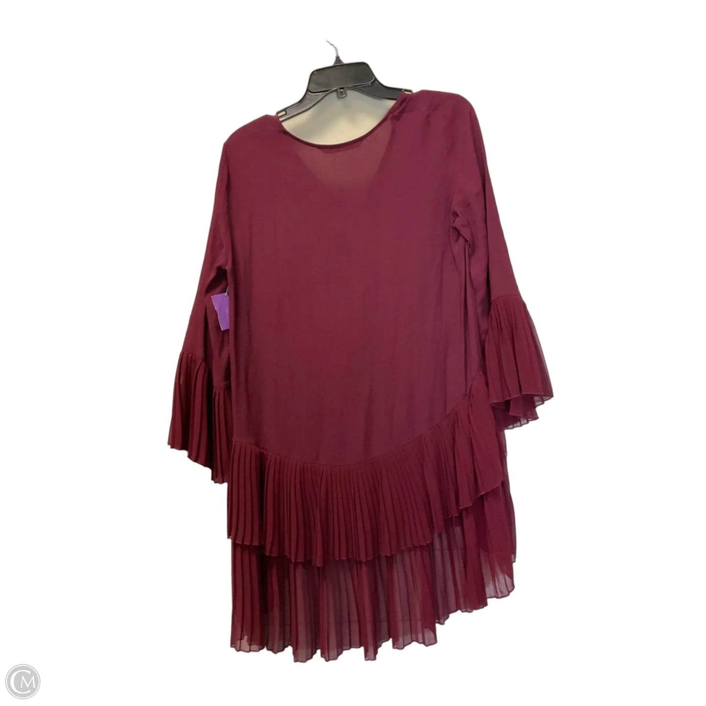 Dress Casual Short By Zara Women In Maroon, Size: S