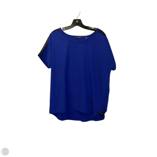 Top Short Sleeve By Tahari In Blue, Size: L