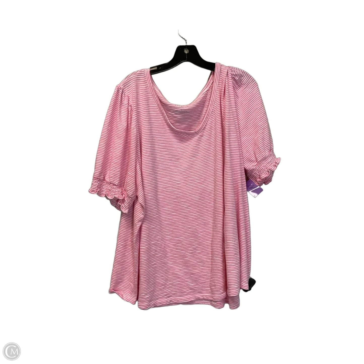 Top Short Sleeve By Talbots In Pink, Size: 3x