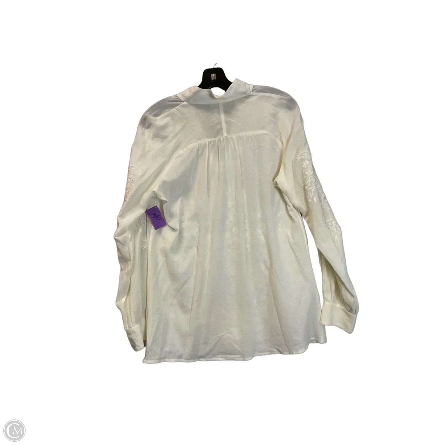 Top Long Sleeve By Soft Surroundings In Cream, Size: Mp