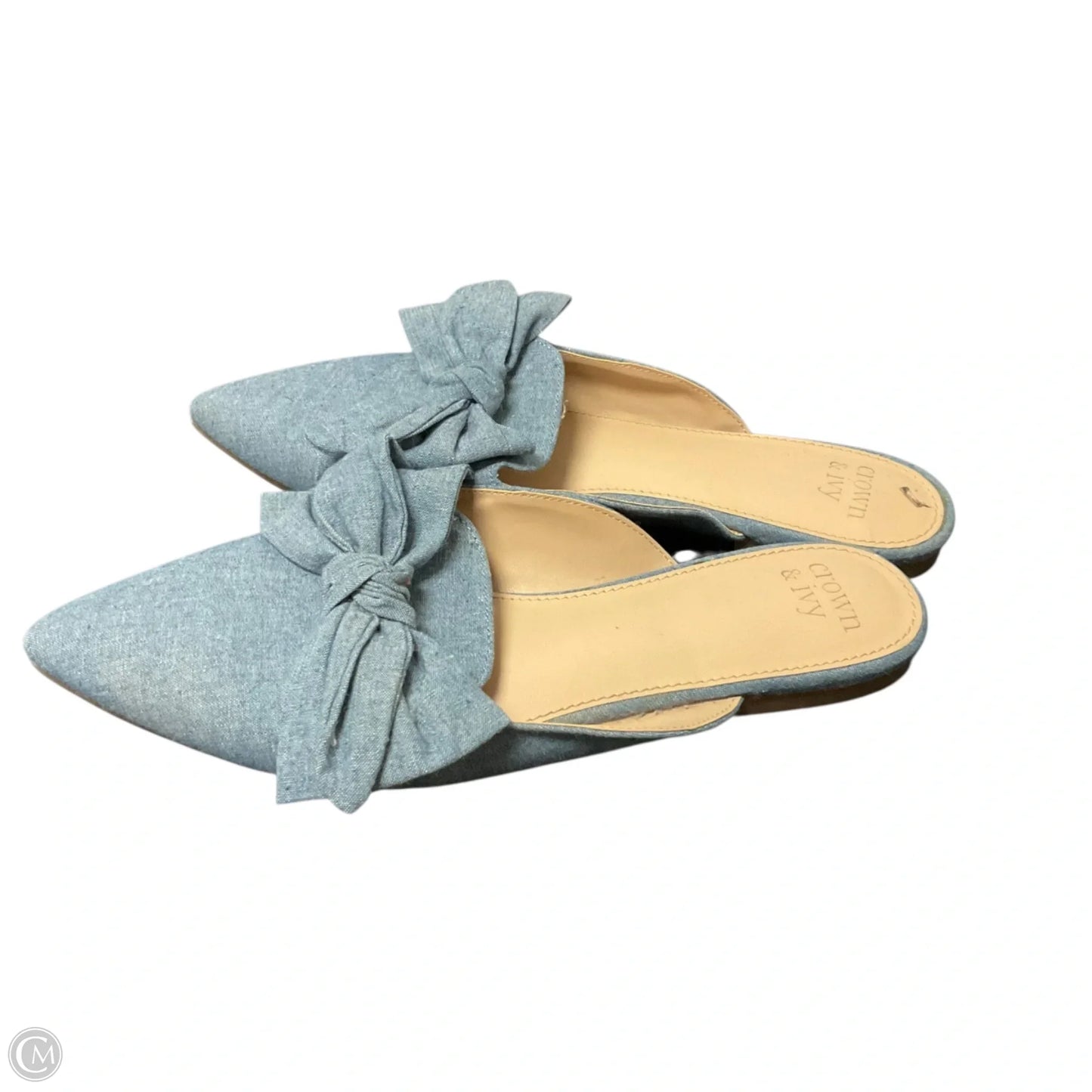 Shoes Flats By Crown And Ivy In Blue Denim, Size: 9