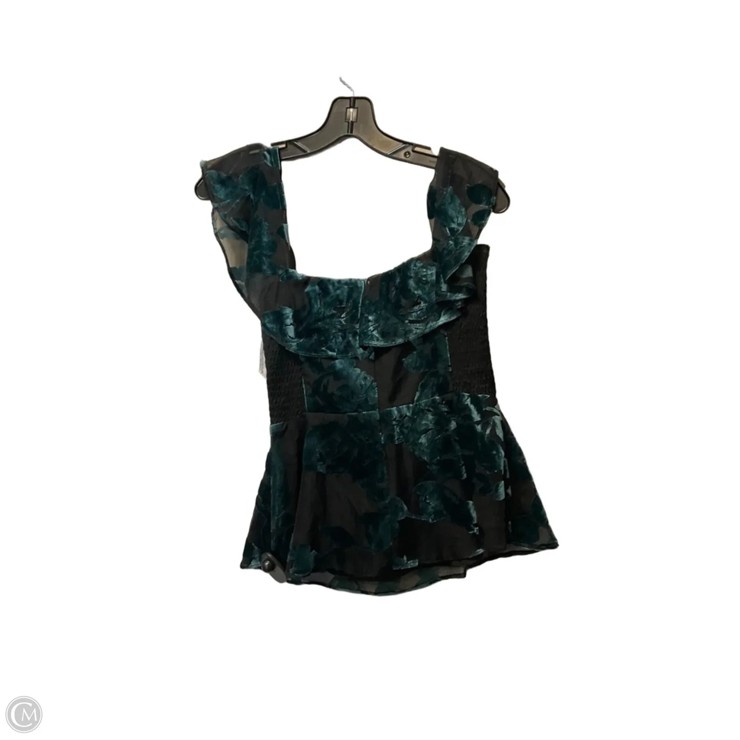 Top Sleeveless By Amanda Uprichard In Black & Green, Size: S