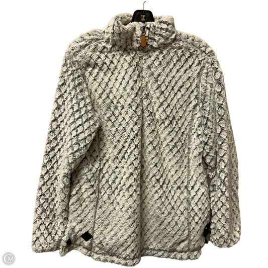 Jacket Fleece By Simply Southern In Grey, Size: S
