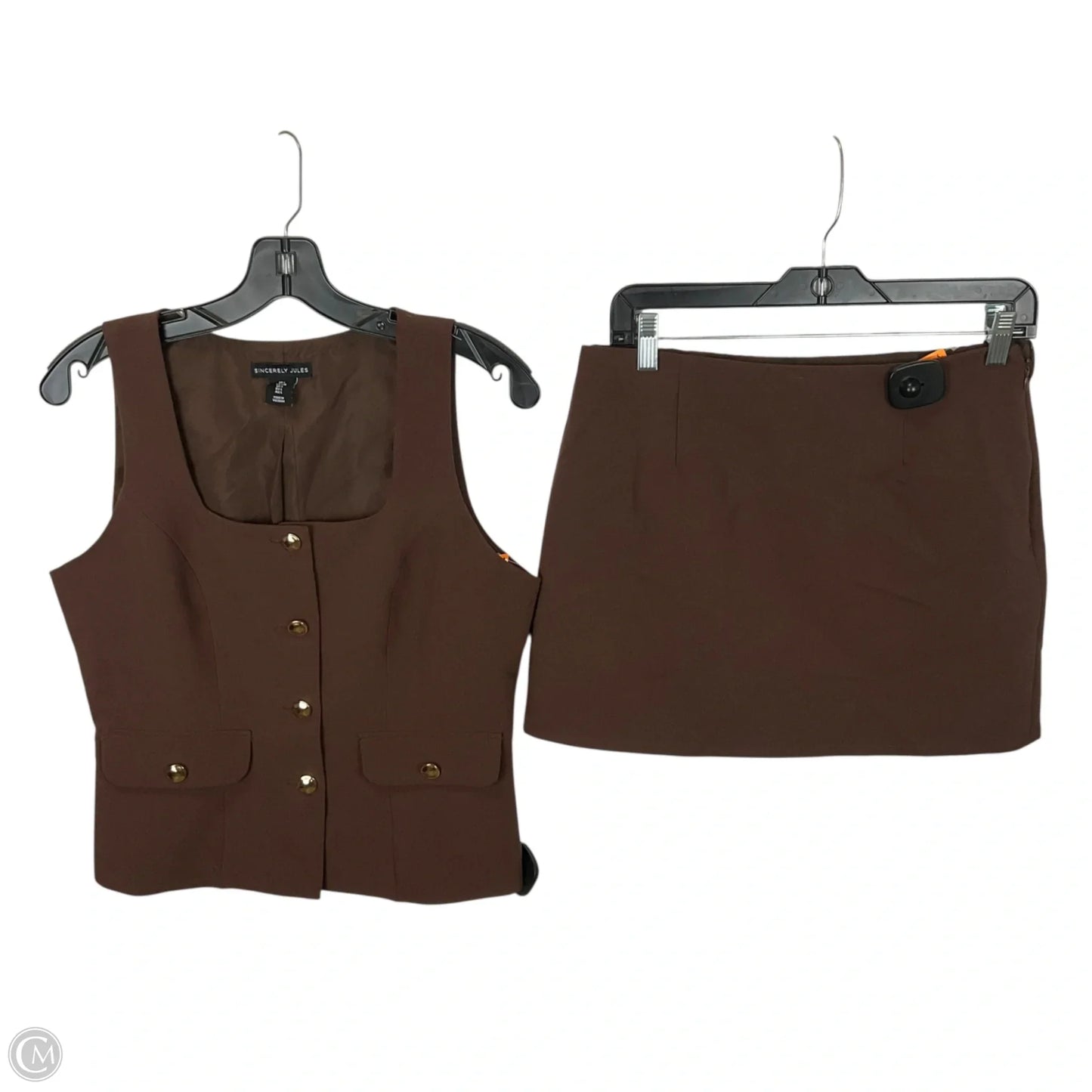 Skort 2pc Set By Sincerely Jules In Brown, Size: L