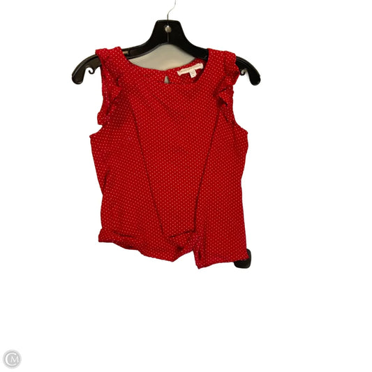 Top Sleeveless Basic By Monteau In Red, Size: Xs