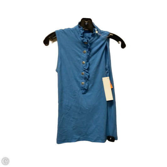 Top Sleeveless Designer By Tory Burch In Blue, Size: Xs