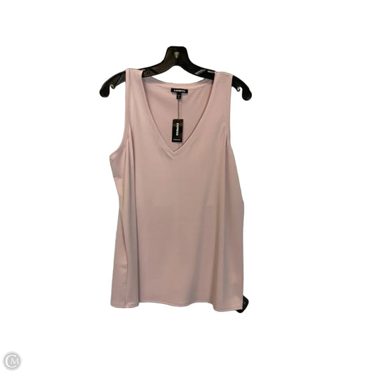 Top Sleeveless Basic By Express In Pink, Size: M