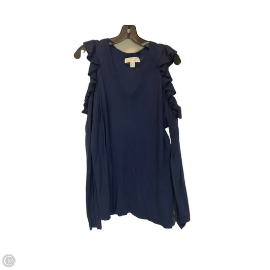 Top Long Sleeve Basic By Michael By Michael Kors In Blue, Size: L