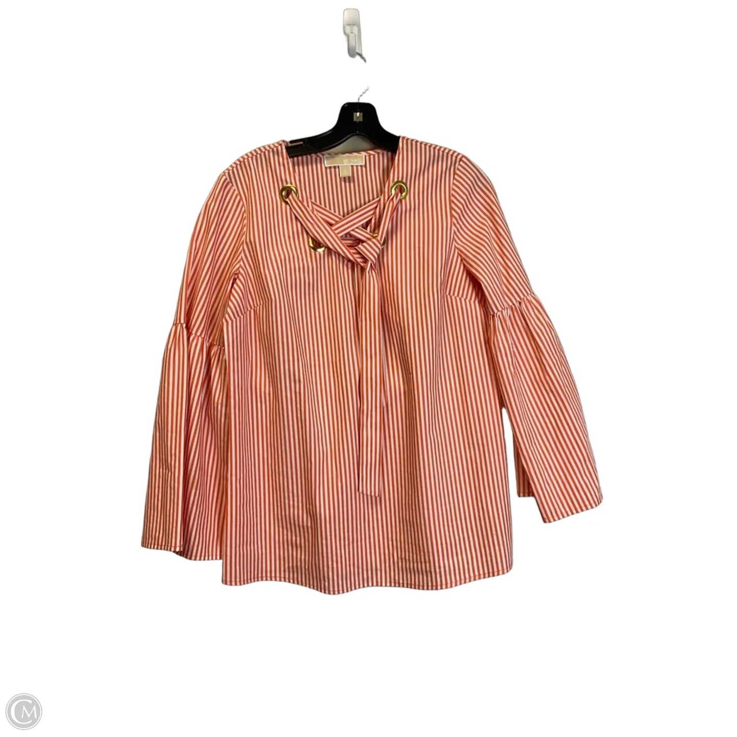 Top Long Sleeve Basic By Michael By Michael Kors In Orange, Size: S