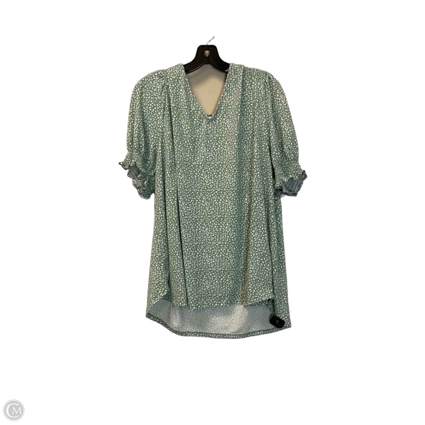 Top Short Sleeve Basic By Adrianna Papell In Green, Size: 3x