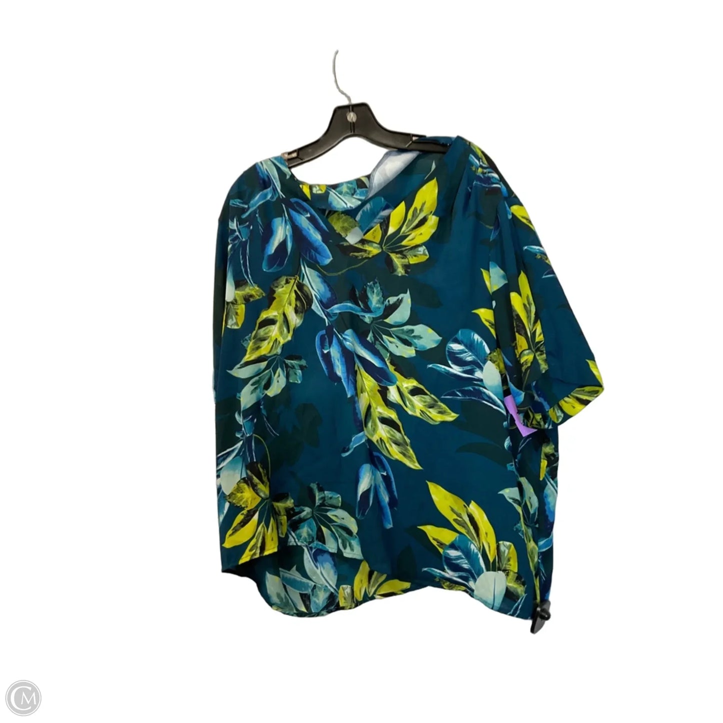 Top Short Sleeve Basic By Worthington In Blue, Size: Xxl