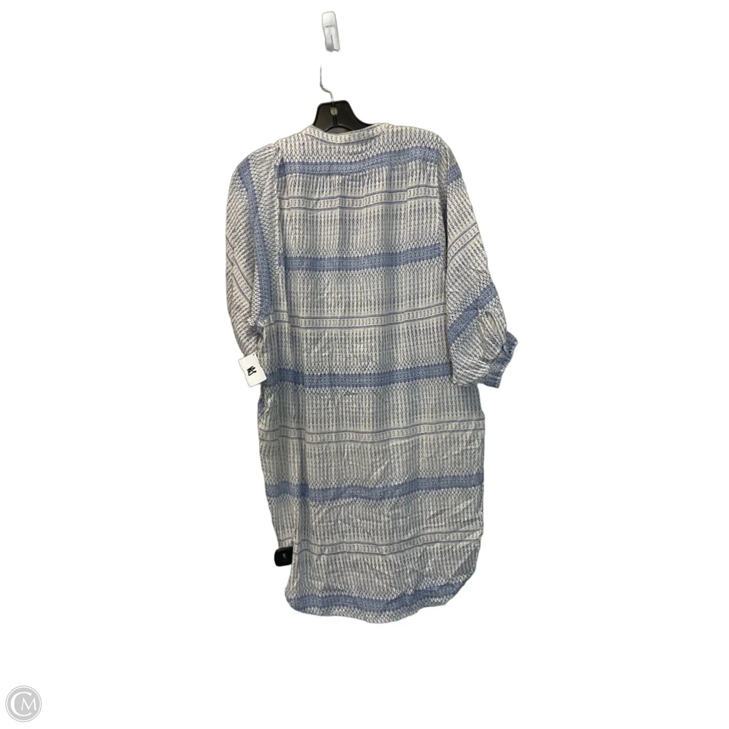 Dress Casual Midi By Maeve In Blue & White, Size: S