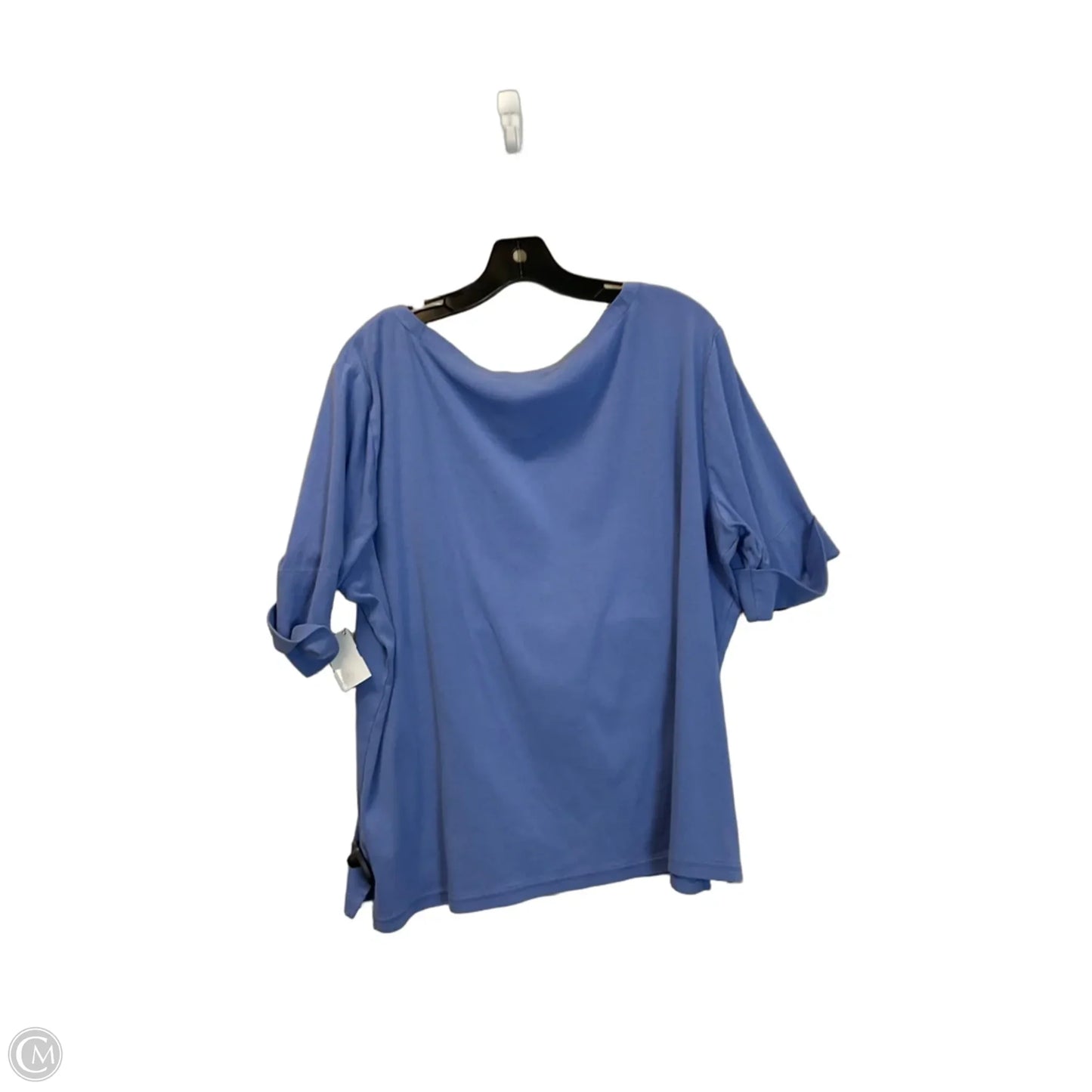 Top Short Sleeve Basic By Lauren By Ralph Lauren In Blue, Size: 3x