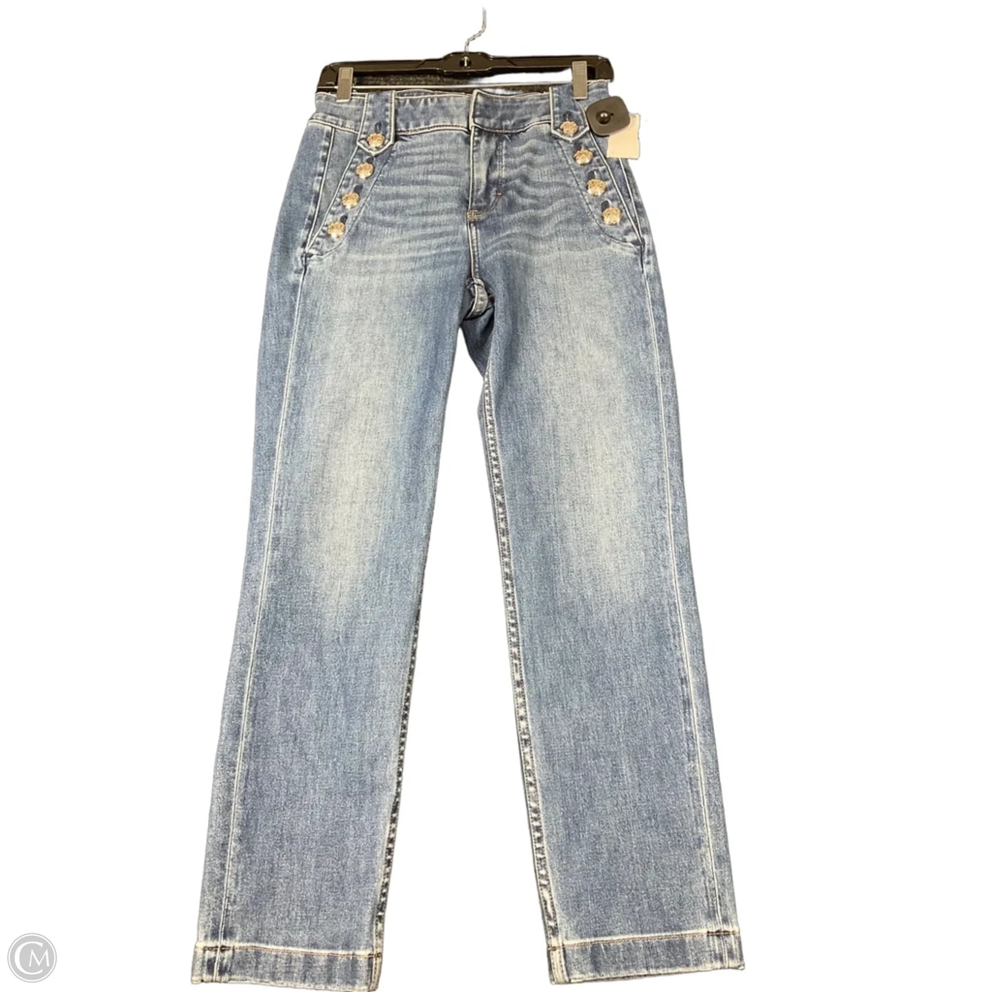 Jeans Straight By White House Black Market In Blue Denim, Size: 2