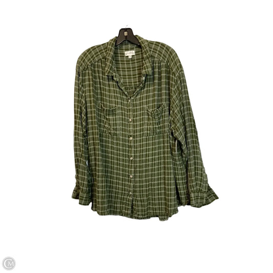 Top Long Sleeve Basic By Wonderly In Green, Size: 2x
