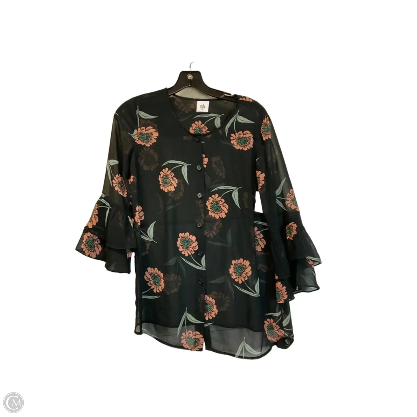 Top Long Sleeve Basic By Cabi In Black, Size: Xs