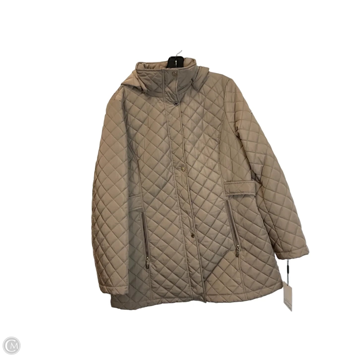 Jacket Puffer & Quilted By Calvin Klein In Tan, Size: Xl