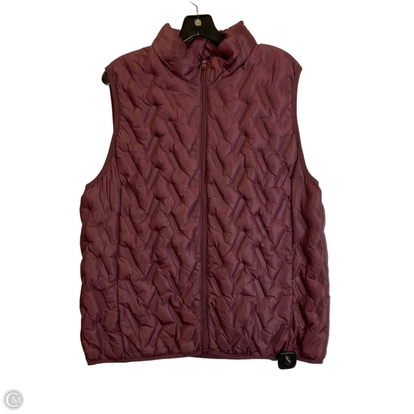 Vest Puffer & Quilted By Tangerine In Purple, Size: Xxl