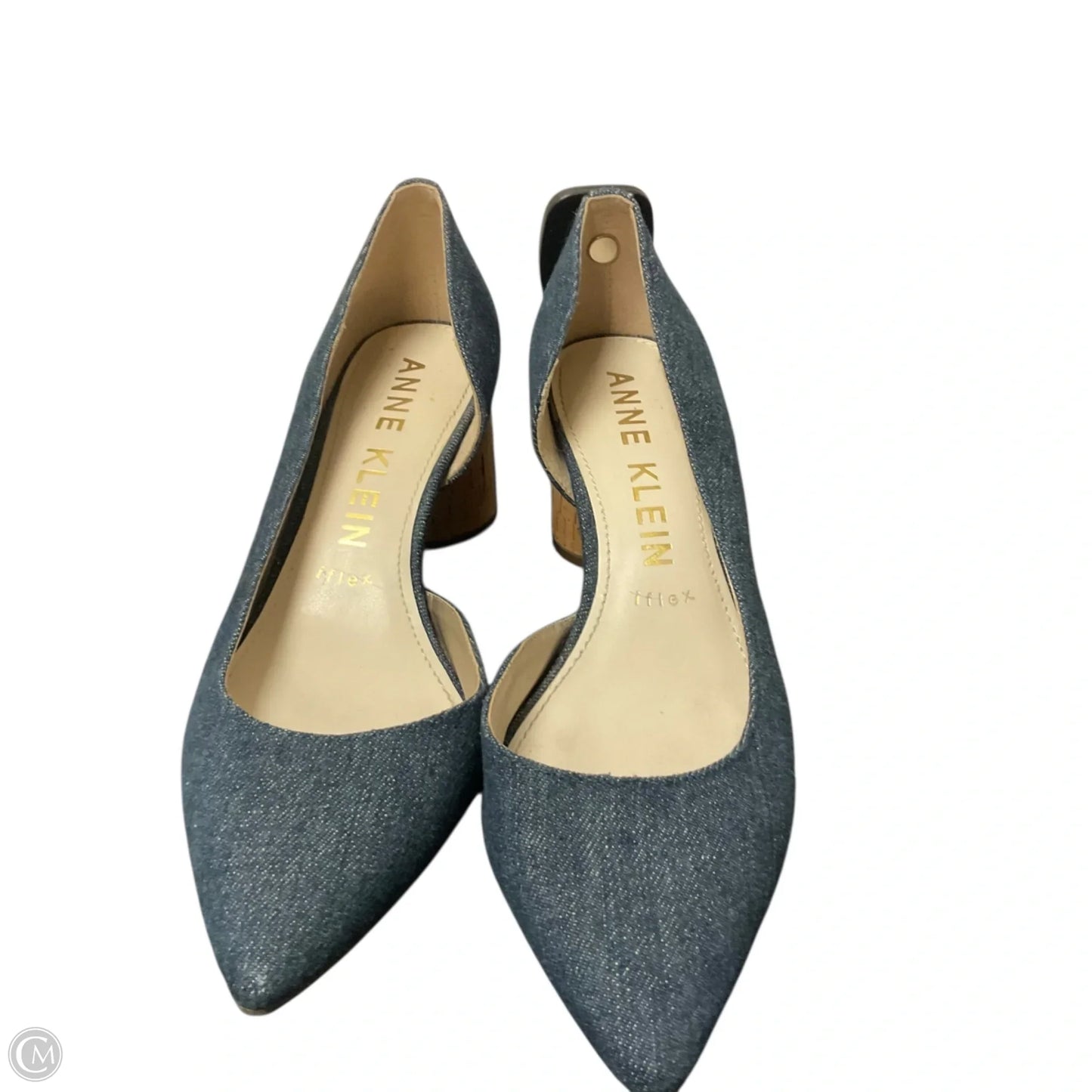 Shoes Heels Block By Anne Klein In Blue Denim, Size: 8