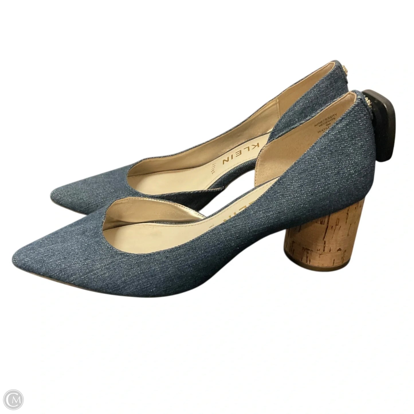 Shoes Heels Block By Anne Klein In Blue Denim, Size: 8